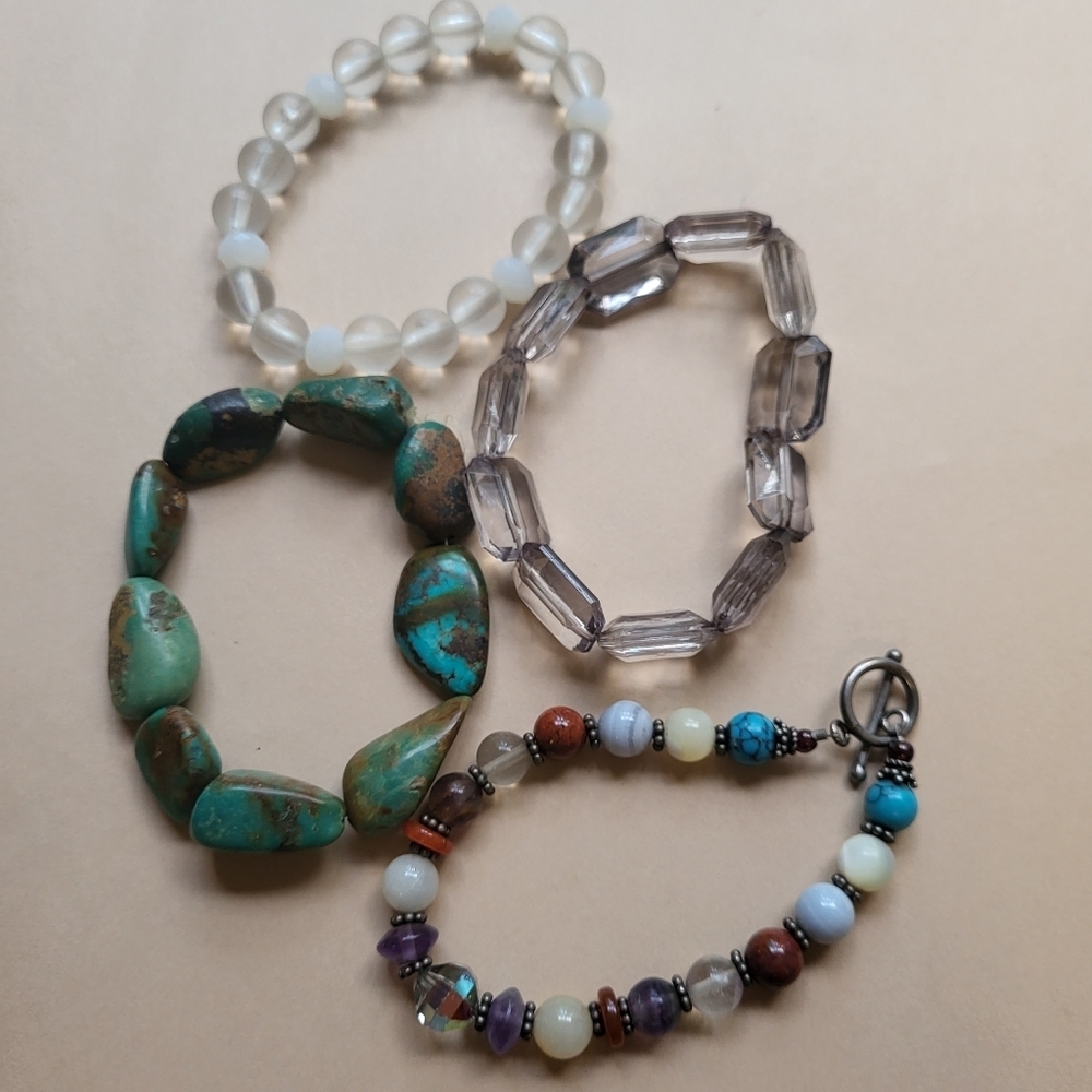 4 beaded bracelets